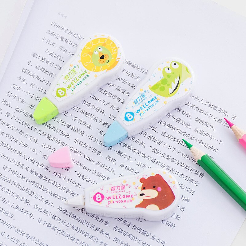 Cartoon lovely correction tape school writing correction tape writing errors can be modified student tool correction tape