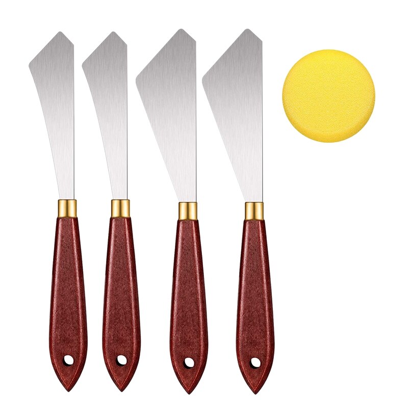 5Pcs Painting Knife Set Palette Knives Artist Palette Knife Oil Paint Knife Oil Painting Art Tool For Painting Supplies: Default Title