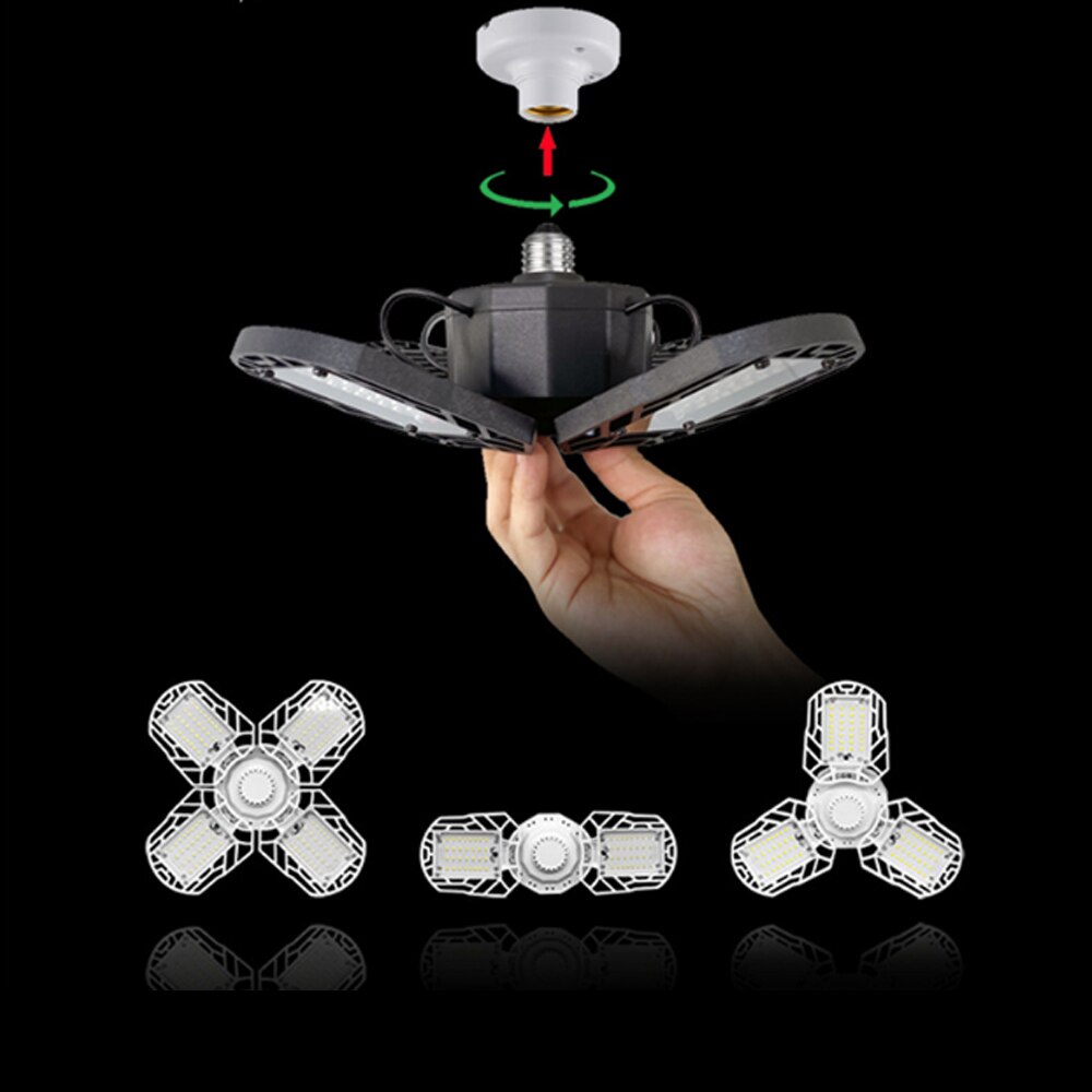 Superkirkas teollisuusvalaistus 30-120w e27 led tuuletin autotallin valo 6000lm 220v 6000k led high bay teollisuusvalaisin työpajaan