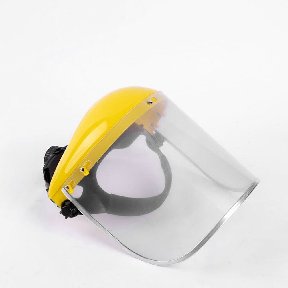Protective Visor Protective Eye and Head Visor with Ratchet Headgear Protective Mask for Yellow Facial Mask