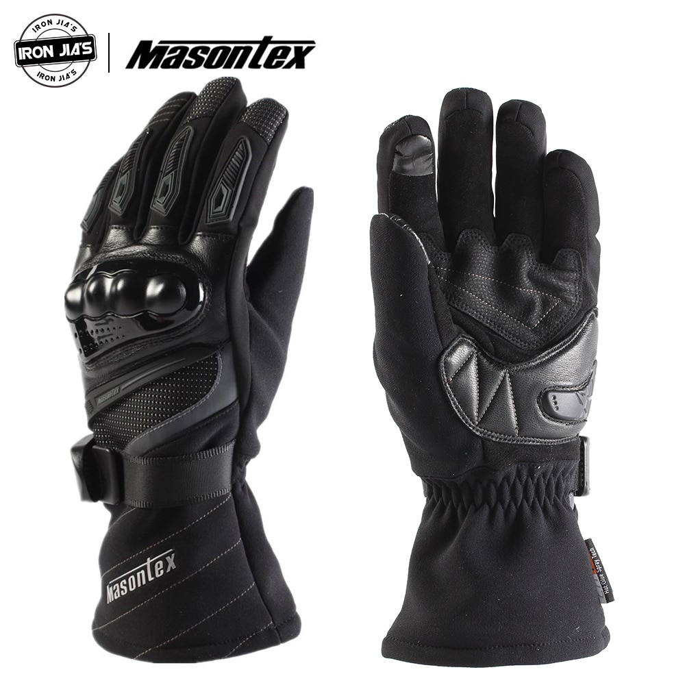Masontex vinterhandsker motorcykel mænd vandtætte touch screen moto handsker motocross off-road handsker motorcykel helfinger handsker