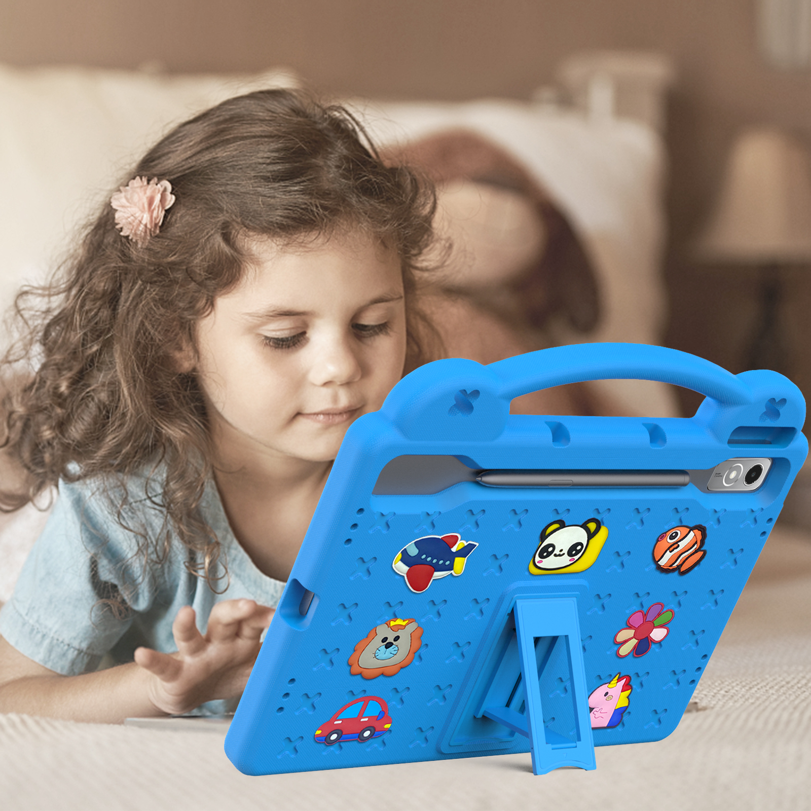 For Lenovo Xiaoxin Pad Pro 12.7 inch funda P12 TB- 370 Kids Safe EVA Tablet Case Shockproof Cover Stand Shell Protector