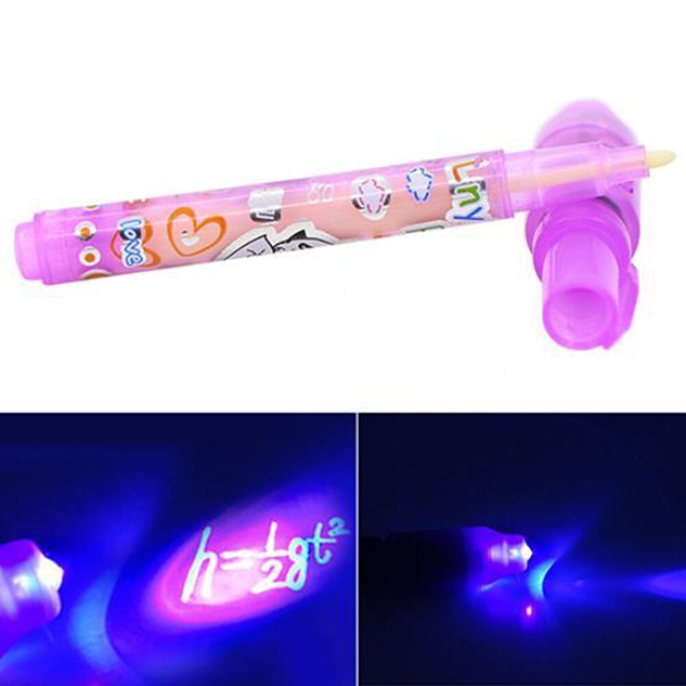 Creatived Secret Message Invisible Ink Pen with UV Black Light Kid Student