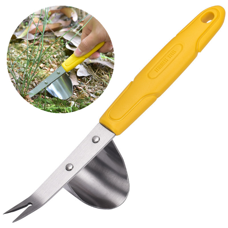 Falce in acciaio inossidabile falce leggero palmare giardinaggio erba falce rimozione radice scavatore giardino agricolo diserbo gadget: 6