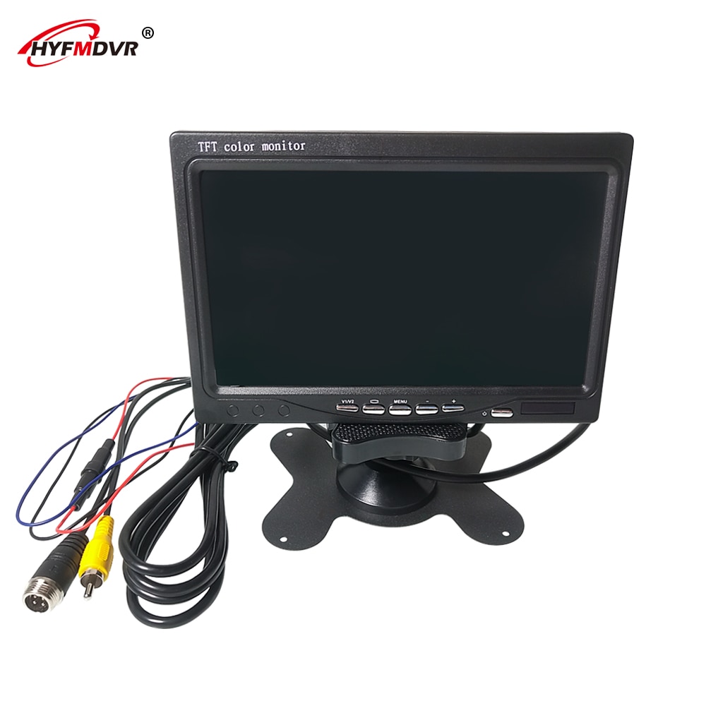 HYFMDVR 7 Inch Lcd 24V Vehicle Reverse Screen System School Bus Rear View Car Monitor PAL/NTSC/Auto