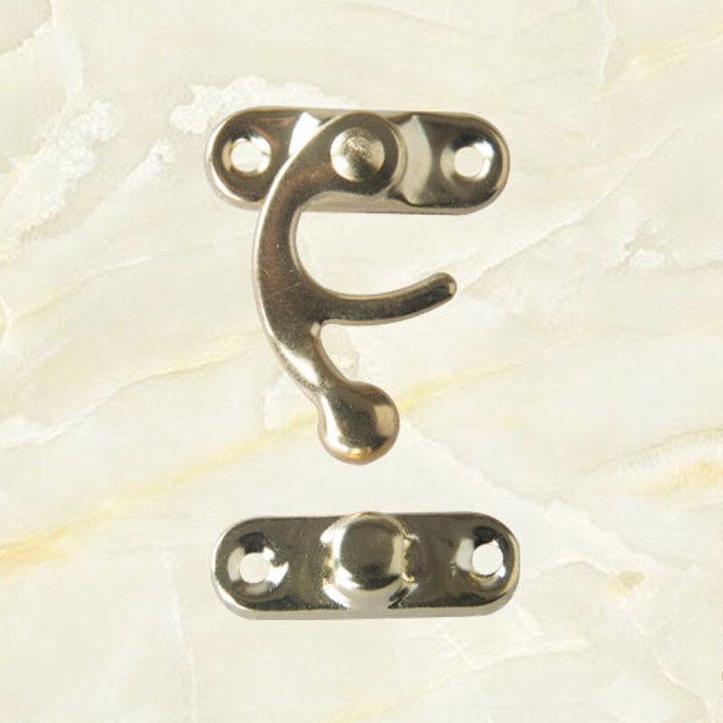 10PCS Small Antique Metal Lock Decorative Hasps Hook Wooden Jewelry Box Padlock With Screws For Furniture Hardware