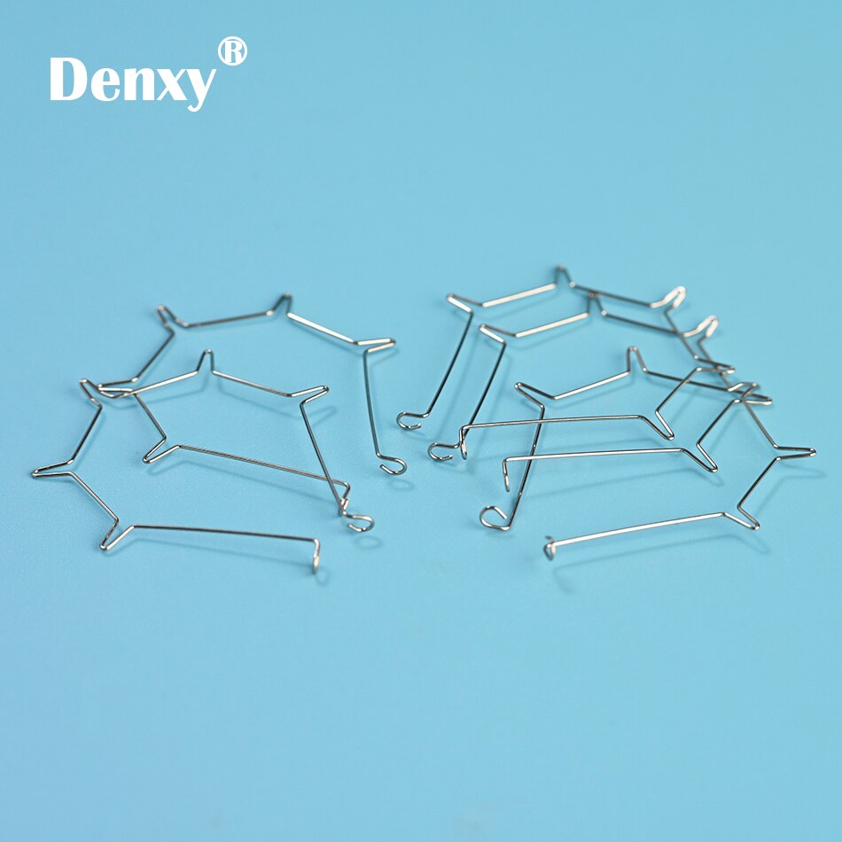 Denxy 30pcs Orthodontic 5 looped wire Anterior root torque five looped wire Metal Ligature wire orthodontic wires