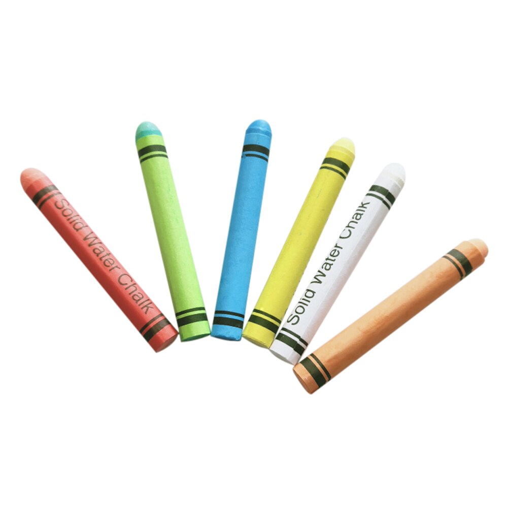 6/12/18/30/60 Pcs Chalk Water-Soluble Dustless Erasable Solid Chalk for Children Kids Graffiti ENA88