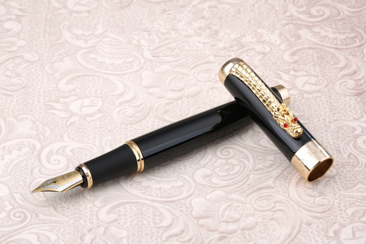 JINHAO 1200 Black Luxurious Business Broad Nib fountain Pens office Business school writing pen