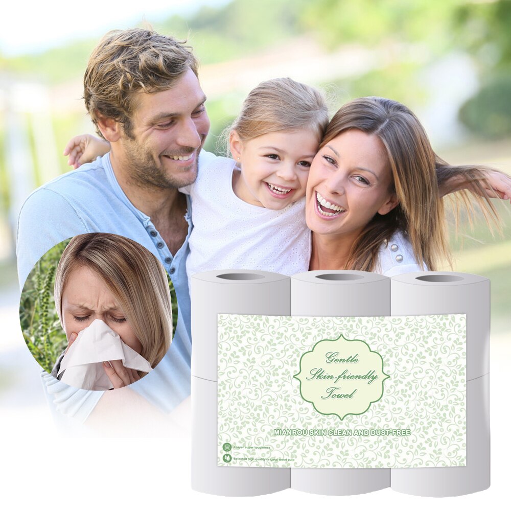 In store Strong Soft 4-Ply Toilet Paper Bath Tissue Giant Roll 10 Rolls Household goods toilet paper Бумажное полотенце