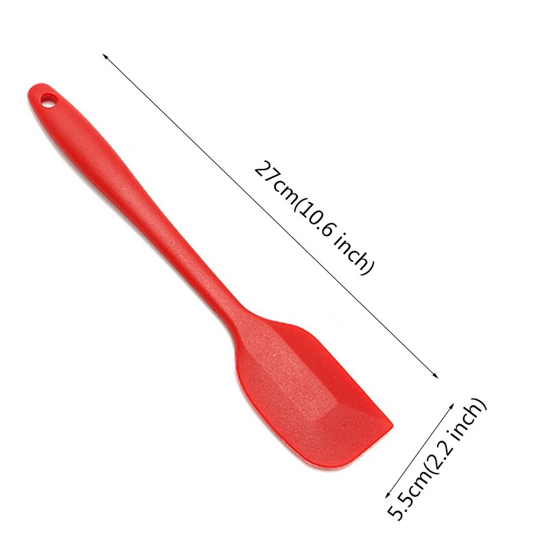 1pc silikonredskapsset non-stick värmebeständig spateltång vändare skänkar set för matlagning köksredskap köksredskap bpa gratis: Röd stor spatel