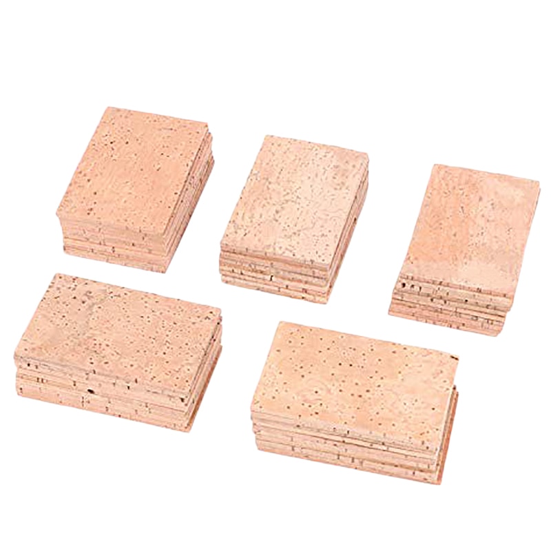 50pcs Saxophone Corks Soprano/ Tenor/ Alto Natural Sax Neck Cork Saxophone Parts Musical Instrument Accessories 61*39*2 mm