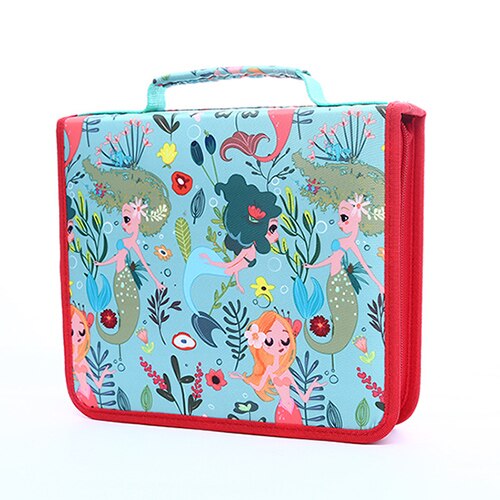 Schule Bleistift fallen 120/168/216 Löcher Pencilcase Beruf Stift Kasten Straf für Kind Bunte Kunst Tasche Große Lagerung Beutel Strafen: Blau-216 Löcher