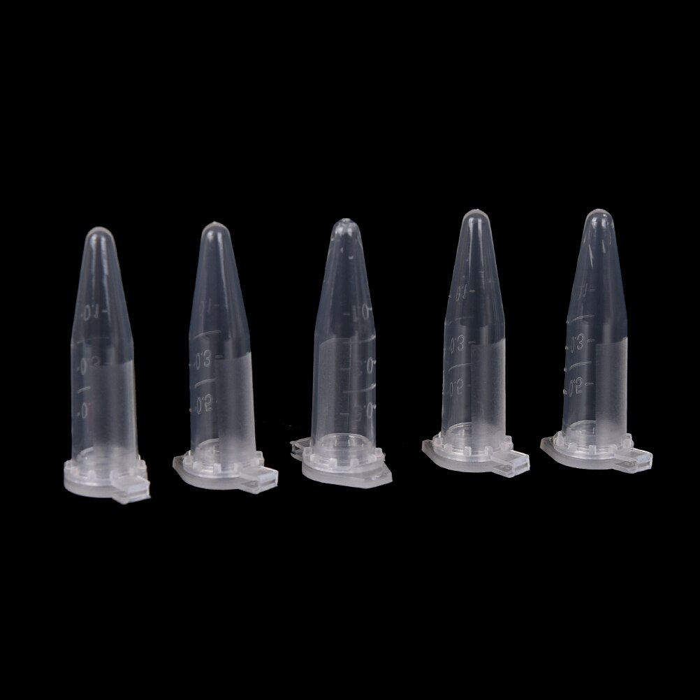 50 or 100 stk. 0.5ml mikroplast-reagensglascentrifuger hætteglas snap cap-beholder til laboratorieprøveopbevaringsflasker