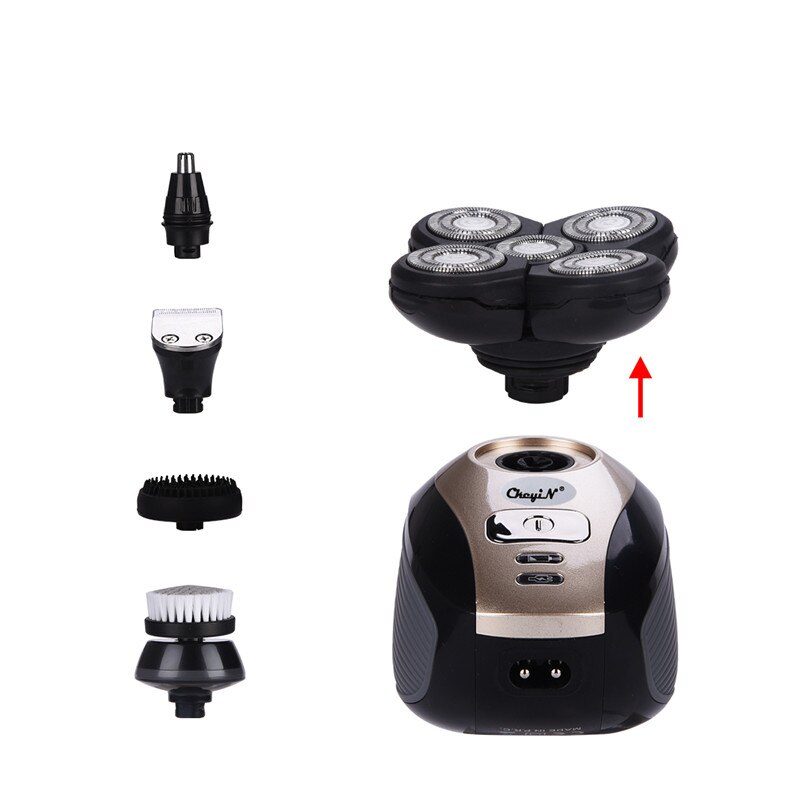 5 In 1 Grooming Kit Wasbare 5 Hoofden Elektrisch Scheerapparaat Usb Oplaadbare Scheerapparaat Scheerapparaat Voor Mannen Snijmachine Baard Waterdicht p50