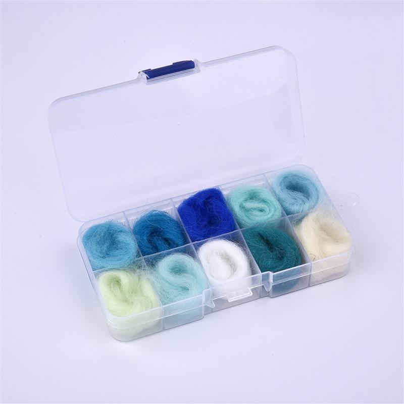 Color Series Wool Fibre Flower Animal Toy Wool Felting Handmade Spinning DIY Craft Materials Tool Felt: 07