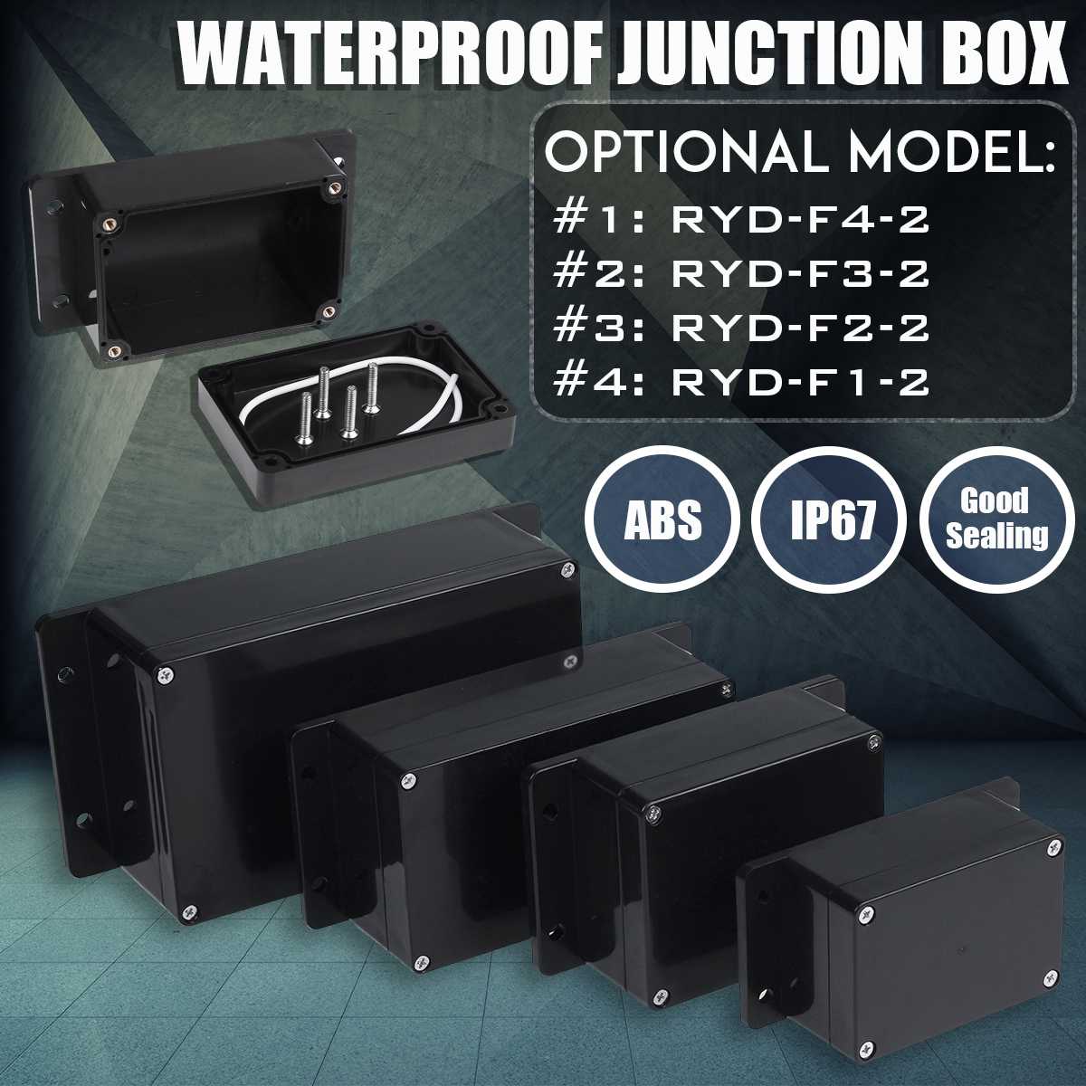 Outdoor IP67 Waterproof Enclosure Plastic Box Electronic Project Instrument Case Electrical Project Box Junction Box Housing