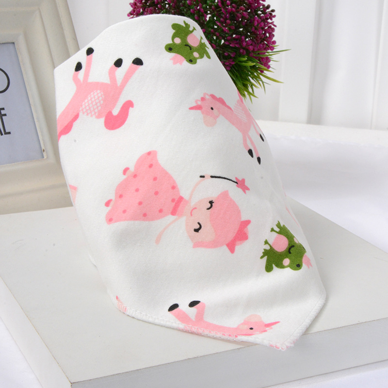 Leuke Baby Bandana Slabbetjes Cartoon Animal Print 100% Katoen Pasgeboren Baby Meisjes Jongens Peuter Driehoek Sjaal: Fairy