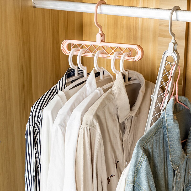 9 trous cintres placard organisateur gain de place étendoir multi-fonction pliant vêtements étendoir rangement organisateur