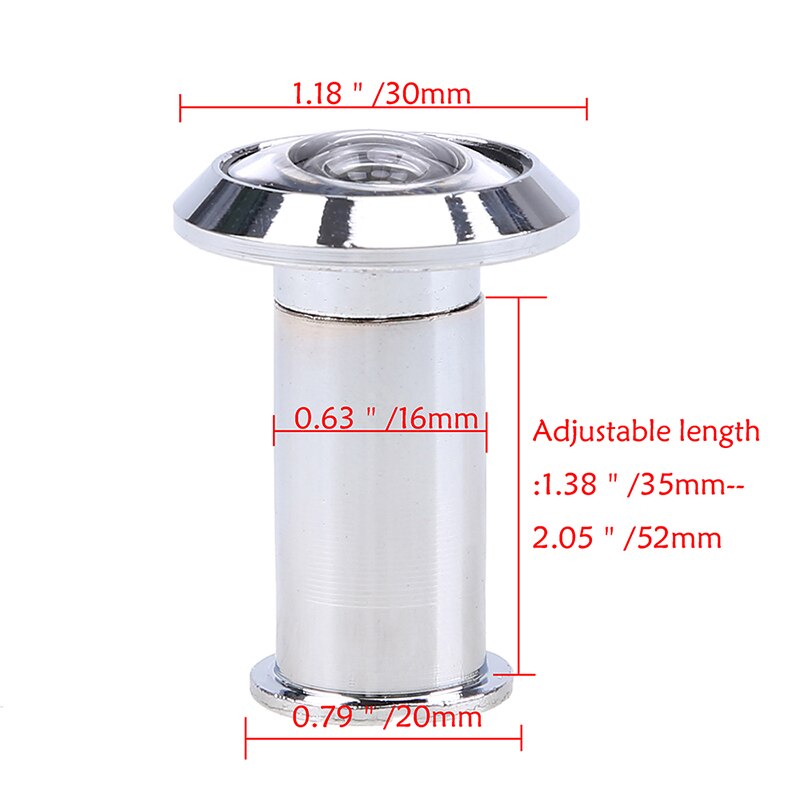 220 Degree Adjustable Door Viewer Door Eye Spy Home Door Security Anti-Theft Door Peephole without Cover Home Supplies