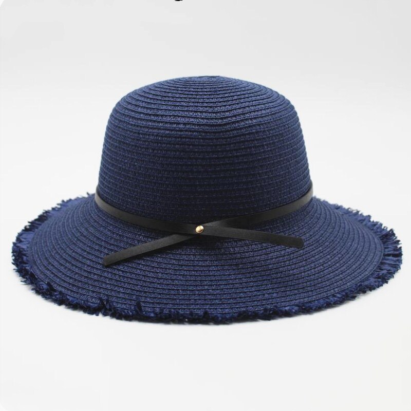 De zomer zon schipper panama hoed met Brede Rand hoed stijl voor Vrouwen, stro, strohoeden en Uv-bescherming Eenvoudige elegante hoed