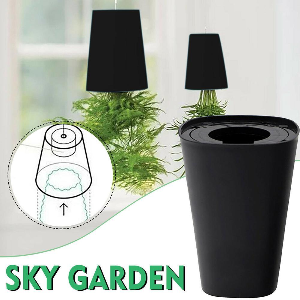 Maceta colgante invertida para jardín, cesta de almacenamiento con rotación de 360 grados, 13x9,5x9,5 cm, novedad