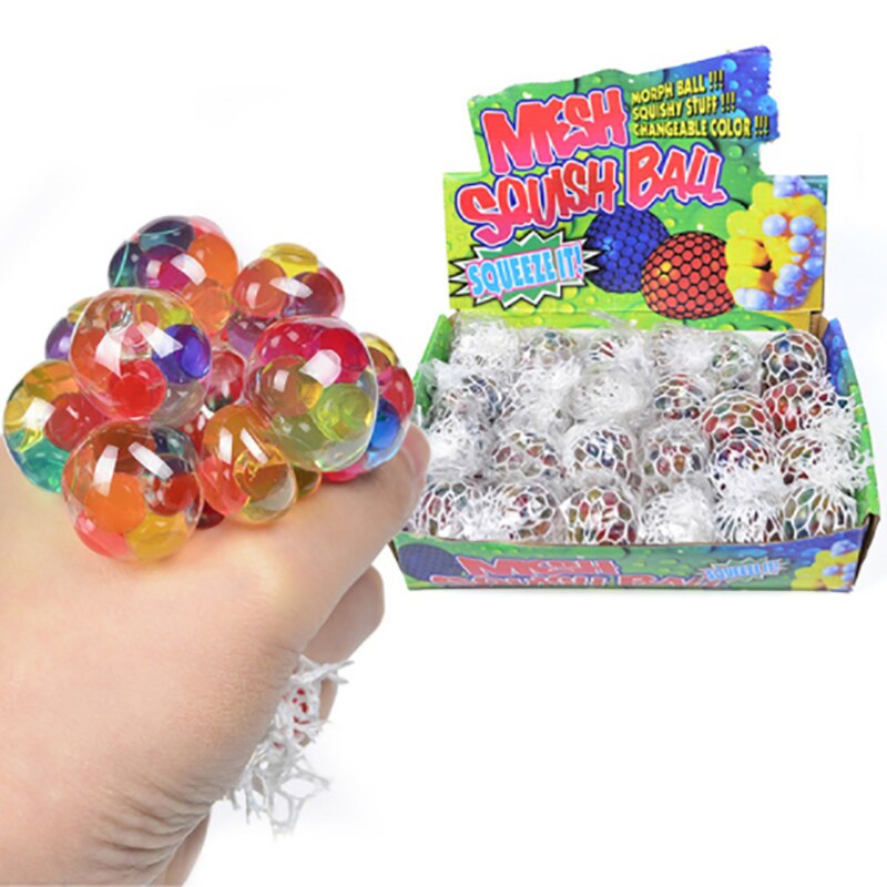 Random Color Stress Face Reliever Grape Ball Squishy Novelty Reliever Grape Ball Autism Mood Squeeze Relief Toy
