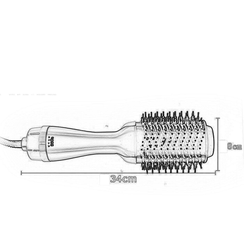 Sèche-cheveux peigne multifonctionnel infrarouge négatif Ion Air peigne cheveux raides Curling peigne directe