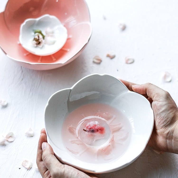 Assiette Sakura japonaise en céramique, assiette de cuisine occidentale, assiette à Dessert, vaisselle en cœur pour fille, bol à fruits, assiette de petit déjeuner mignonne