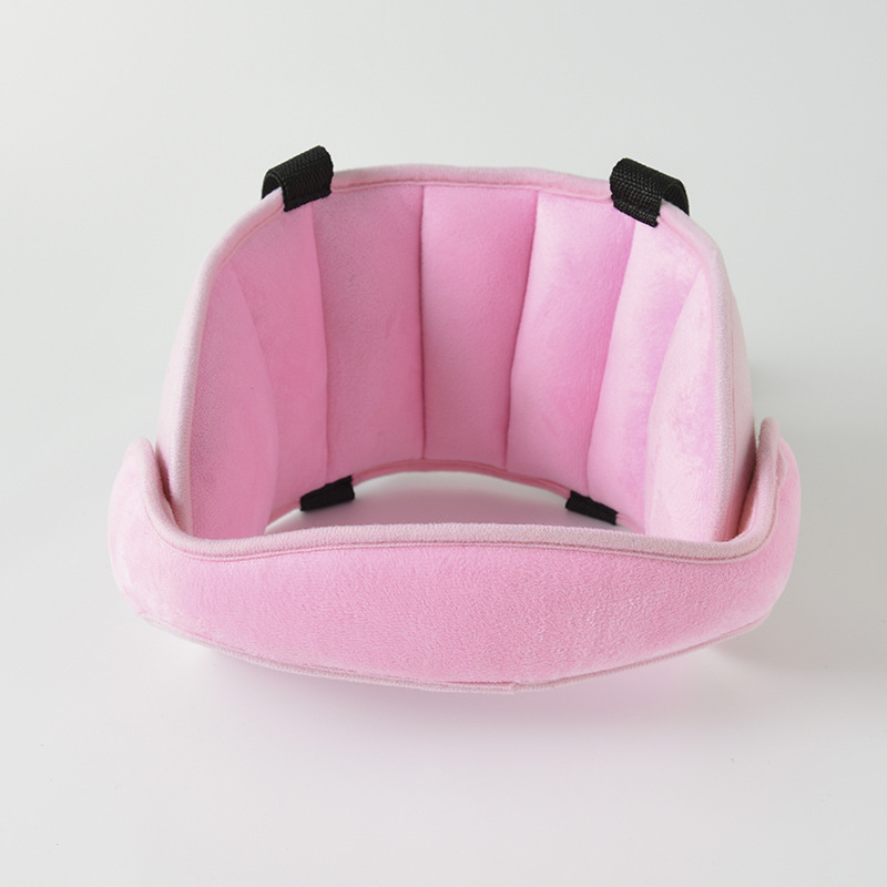 Barnestol hovedstøtte komfortabel sikker søvnløsning puder hals rejse klapvogn blød caushion: Lyserød