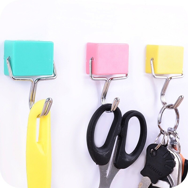 1 PCS Magnetic hooks Rugged mini heavy-duty hanger key rack locker wall rack hook for home kitchen refrigerator hook