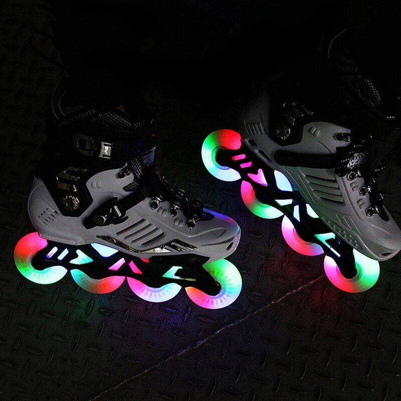CZSMART 8 stuks lichtgevende inline skateswielen, rolschaatsen