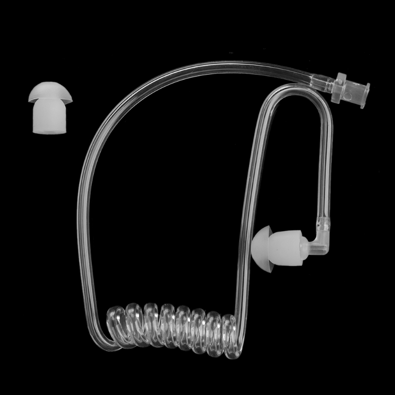 10Sets Transparent Coil Acoustic Air Tube Earplug Replacement For Radio Earpiece Headse 5Sets/2Sets/1Set
