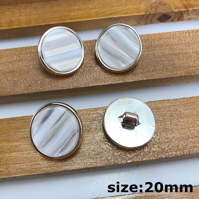 Hl 5 stk 20mm-25mm overtrækstrøje perle rhinestone plating knapper skaft gør-det-selv beklædning sytilbehør: Stil 12