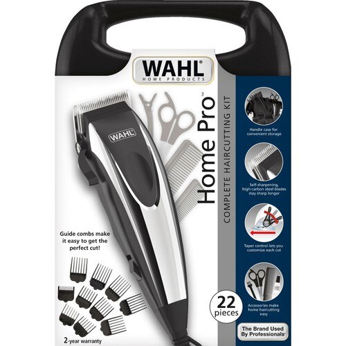 Wahl Hair Clipper Home Pro 22 Piece - Complete Men's Shaver Haircutting Kit Trimmers Grooming Kit Hair-Beard Cutting Machine