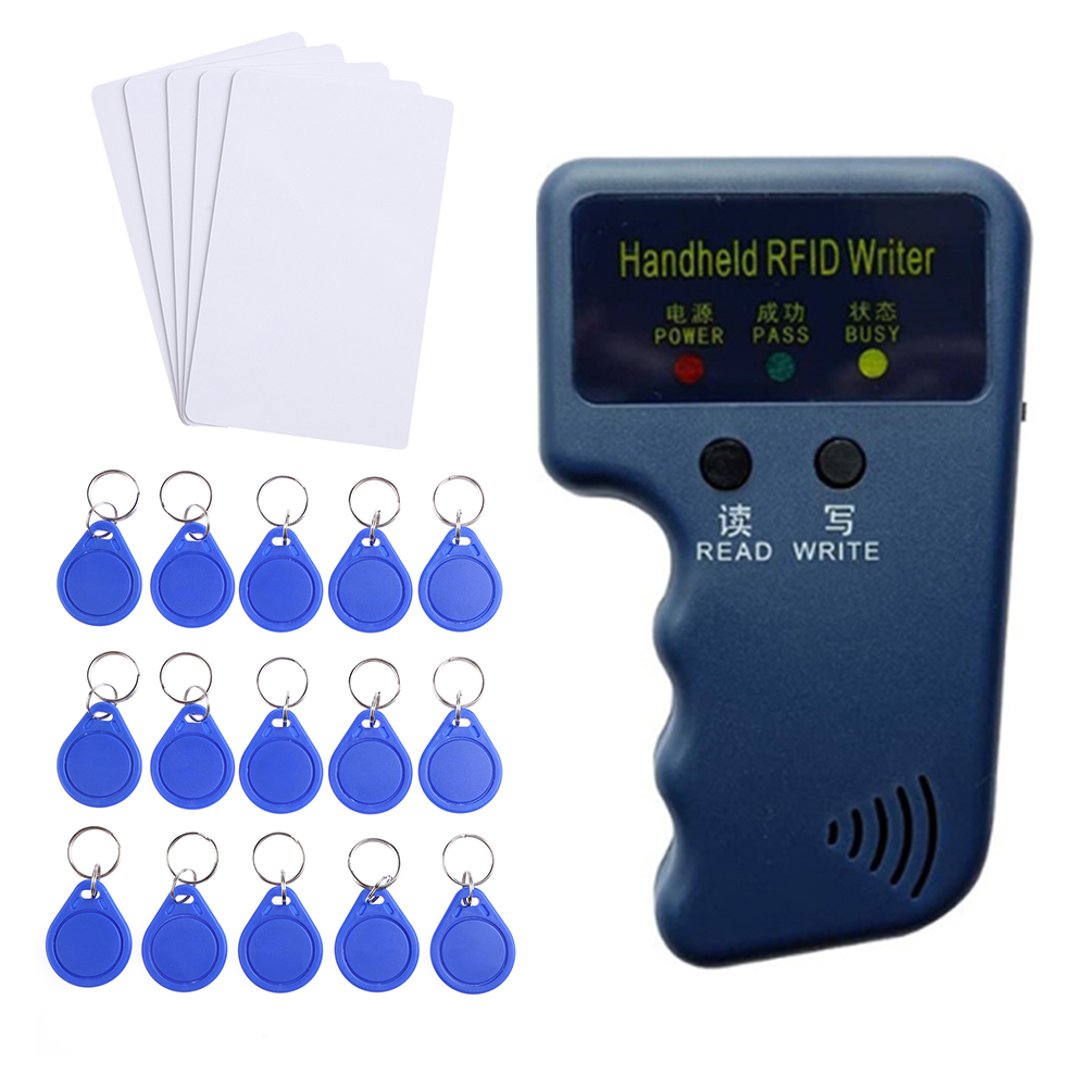 Waterdichte Handheld 125Khz Rfid Duplicator Key Copier Reader Schrijver Identiteitskaart Cloner Programmeur Schrijfbaar Key Kaarten Keyfobs