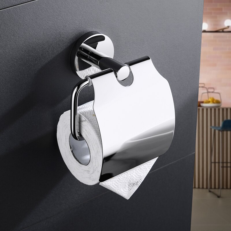 Kitchen Bathroom Storage Waterproof Restroom Accessories Shelf Toilet Paper Holder Wall Mounted
