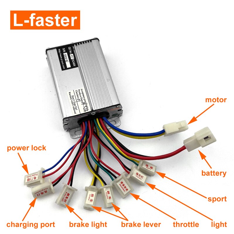 48V 1000W Elektrische Fiets Borstel Dc Motor Controller 36V MY1020 Motor Vervanging Control Box Voor Escooter Fiets