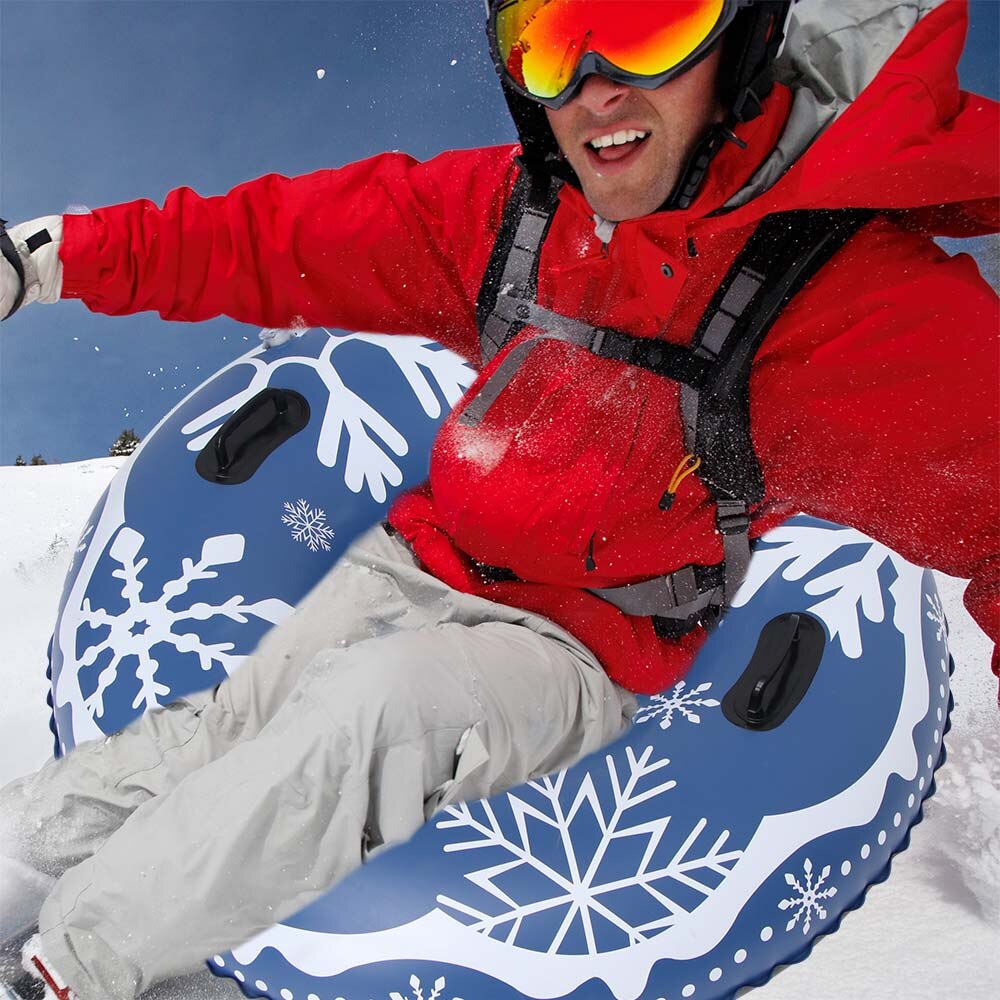 Tubo de neve inflável grande pvc neve barco snowboard floated esqui placa ao ar livre tubo de neve acessórios de brinquedo de inverno