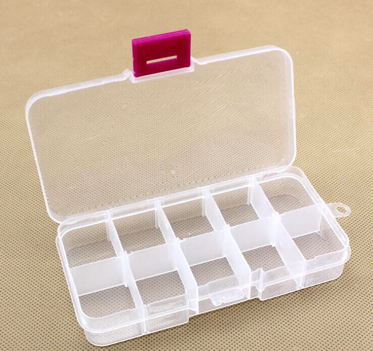 1pcs Multifunctional High Resistance 13 * 6* 3cm with Transparent Visible Strength Plastic Fishing Lure Fishing Tackle Bait Box: 02