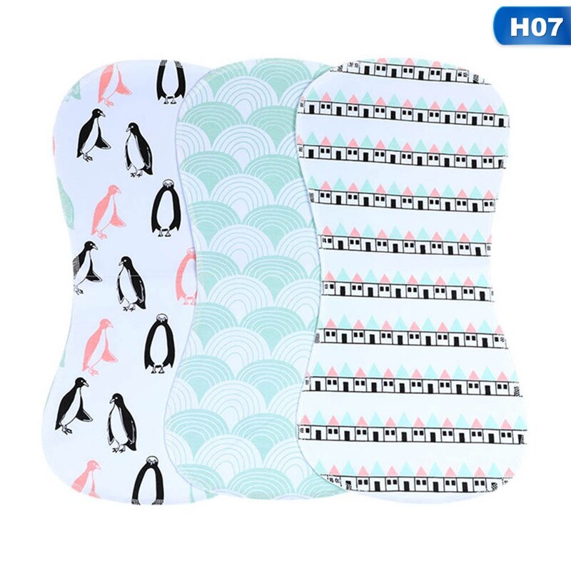 3 pcs/Lot Double couche imperméable pur coton bébé serviette d'alimentation maman épaule crachant coussin de lait pour les enfants: H07