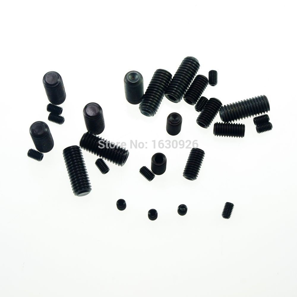 100 pieces M8x20mm Head Hex Socket Set Grub Screws Metric Threaded flat-head