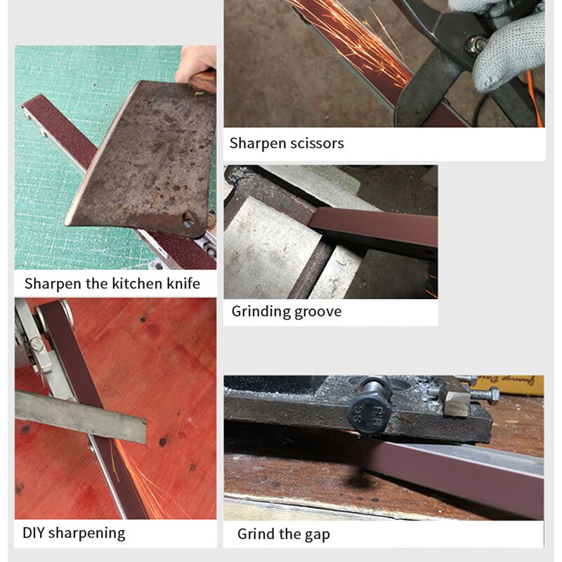 Handheld Belt Sander Machine Polish Tool Mini Sanding Machine Sander Polisher Polishing Grinding Machine For Wood Metal