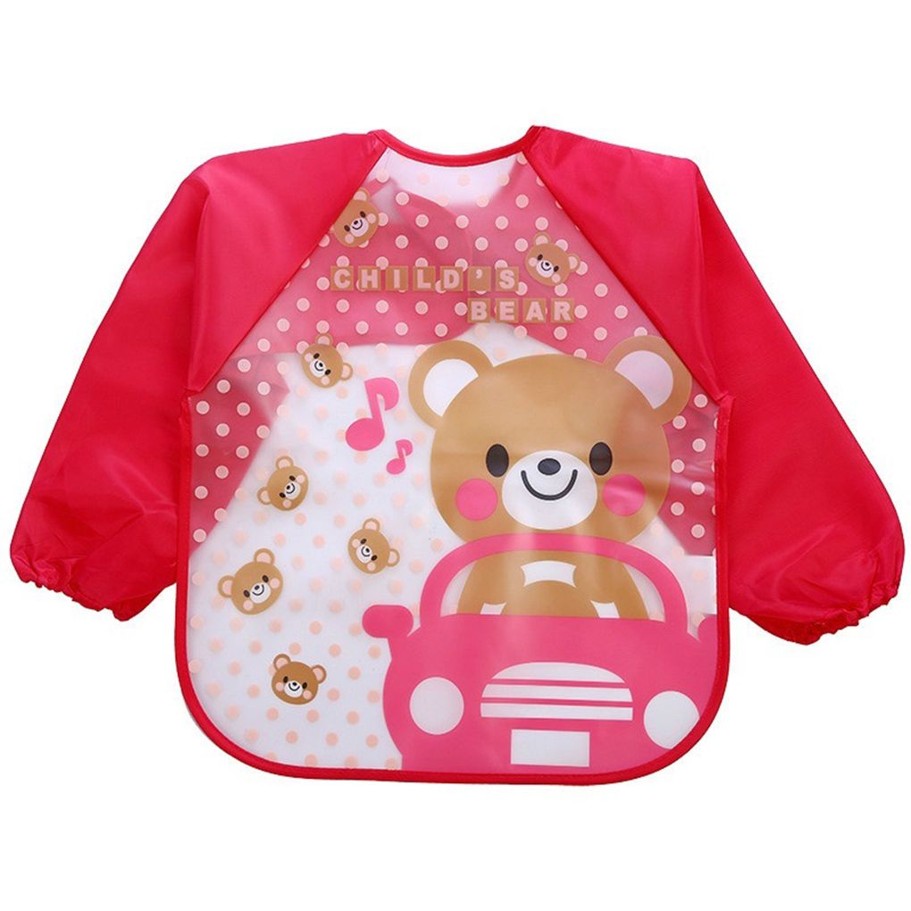Mooie Baby Slabbetjes Baby Lange Mouw Waterdichte Babyvoeding Kiel Kinderen Plastic Overall Bib Peuter Sjaal: NO.7