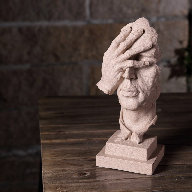 Moderne statuer abstrakte ansigter kunst stuer antikke boliginventar og dekorationer i nordeuropa: 9