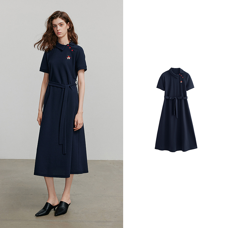 TOYOUTH Women Dress Summer Short Sleeve Casual Dress 8529107: L