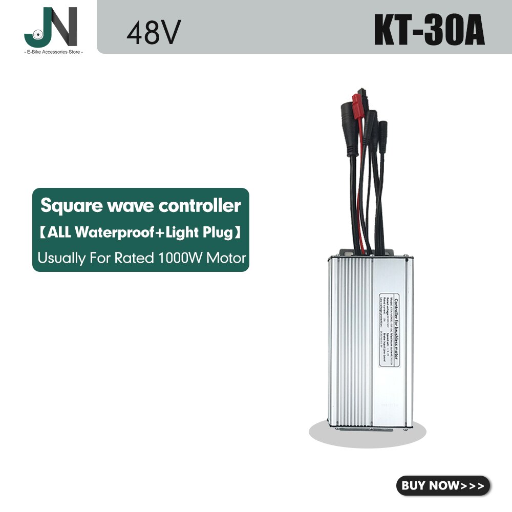 KT Ebike Controller 36V48V 250W-1000W Julet wodoodporna wtyczka 15A/17A/22A/25A/30A do zestawu do konwersji silnika elektrycznego roweru: 30A Squarewave WP