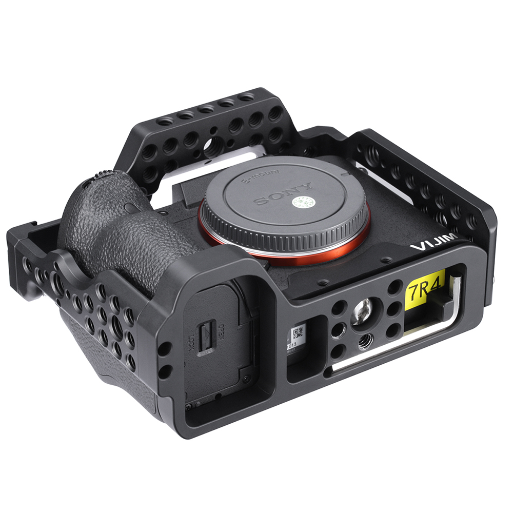 Aluminium Camera Kooi voor Sony A7R4 Sony A7R iv met Kon Shoe Mount Arri Positionering Gat 1/4 3/8 Draad