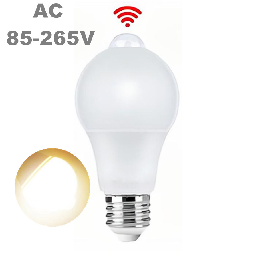 20W 18W 15W 12W 9W Lampada LED E27 bombilla de detección de movimiento 85-265V lámpara inteligente de detección infrarroja que funciona en la noche AC 220V: Blanco / Azul marino
