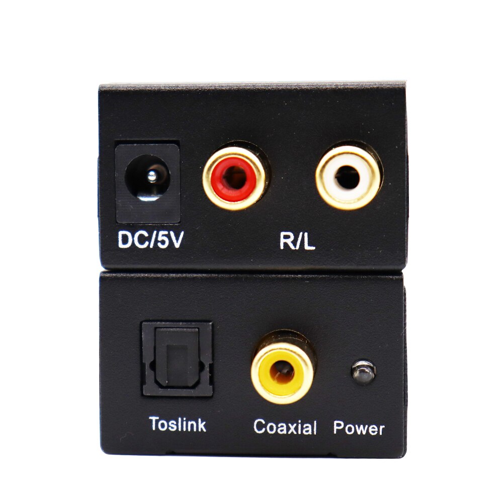 Digital to Analog Audio Converter Optical Fiber Coaxial Signal to Analog DAC Spdif Stereo 2*RCA Decoder